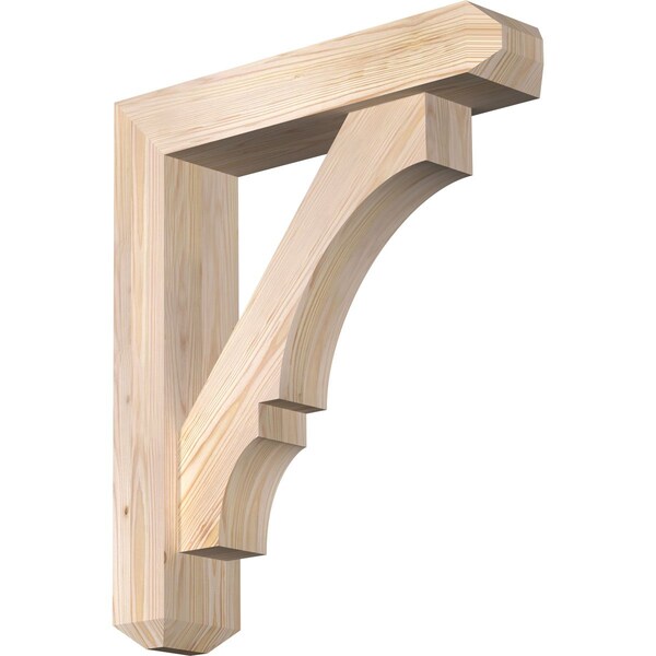 Ekena Millwork Balboa Craftsman Smooth Bracket w/ Offset Brace, Douglas Fir, 5 1/2"W x 24"D x 28"H BKT0604X24X28BOA04SDF - main
